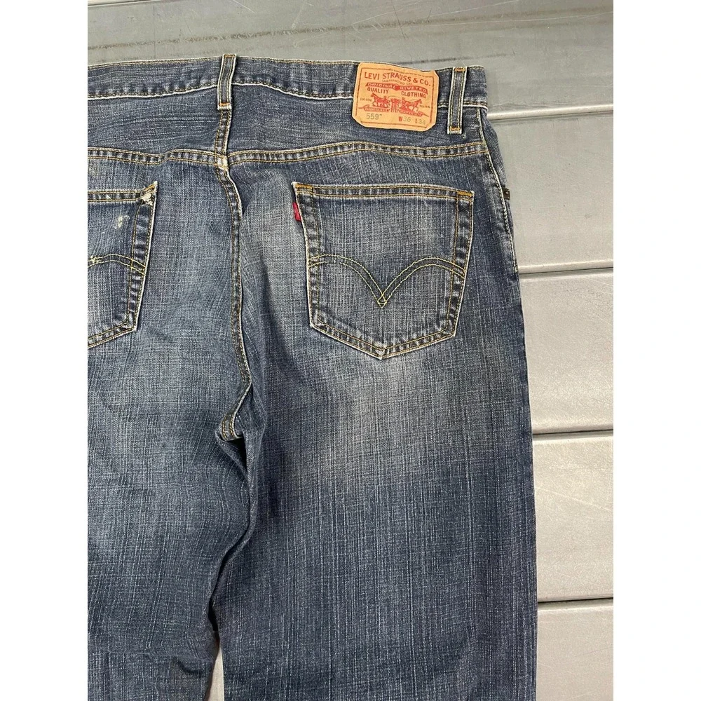 Vintage‎ Levis 559 Jeans Mens 36X34 Blue Medium Wash Denim Relaxed Straight Leg